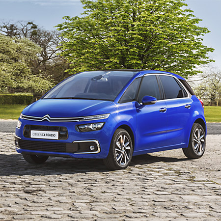 Photo of a small blue Citroen motor car